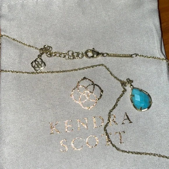 Kendra Scott Gold Necklace with Turquoise Pendant - Picture 5 of 6